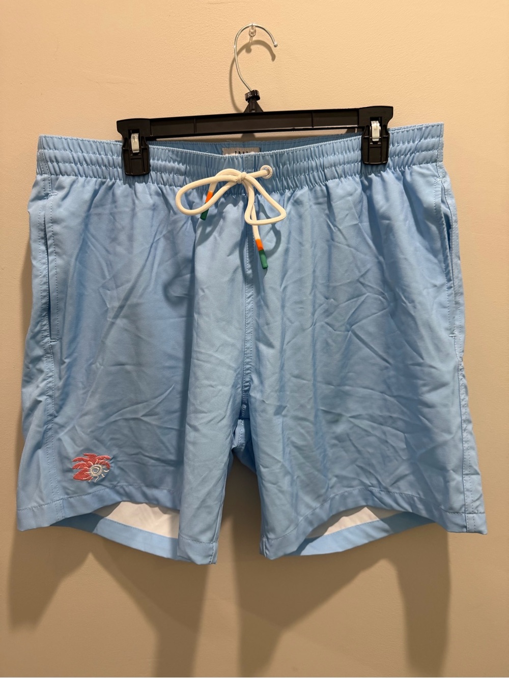 Free Planet Light Blue Swim Trunks Men’s XL Beach Shorts